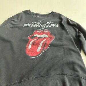The Rolling Stones Black Logo Crewneck